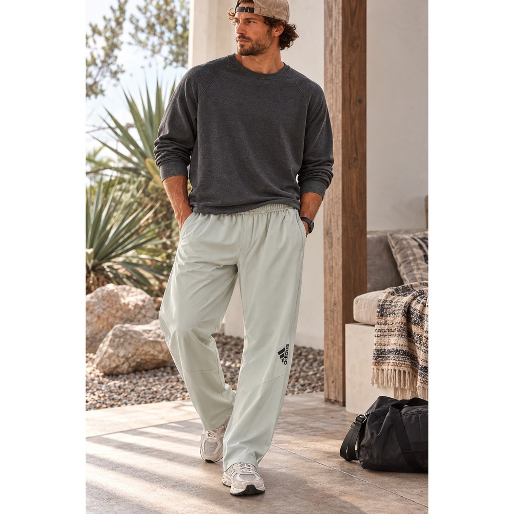 Adidas Mens Aeroready Training Pants XL Light Green Ripstop Athletic IL1406